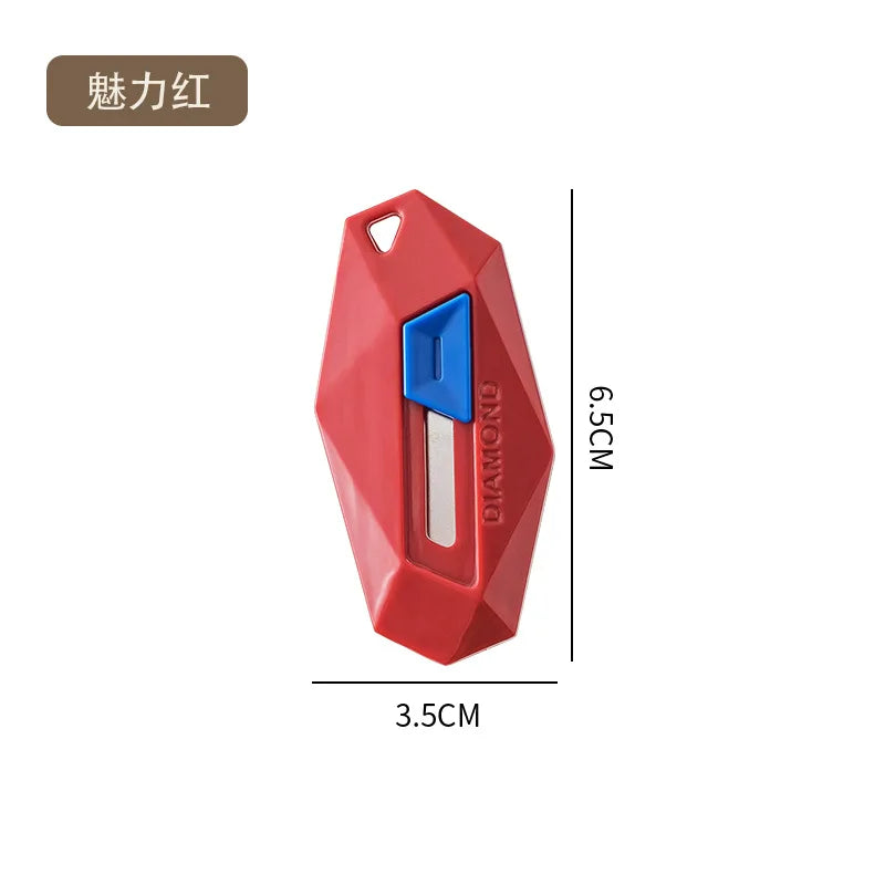 Magnetic Unpacking Knife Express Parcel Carton Artifact Mini Portable Qme Red