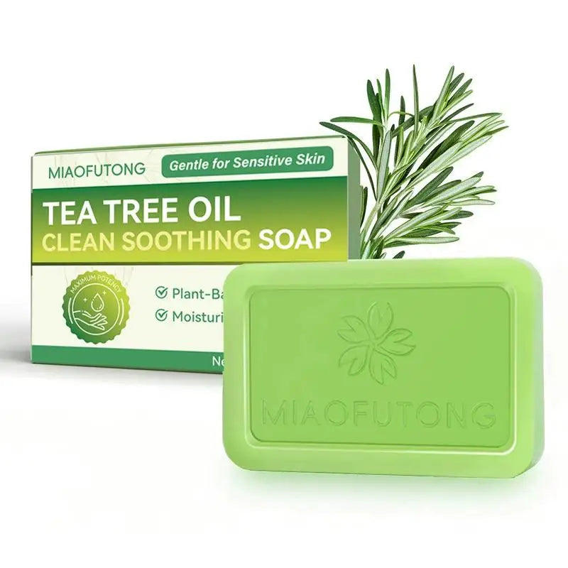 MIAOFUTONG Gentle For Sensitive Skin TEA TREE OILANTIFUNGAL SOAP Plant-Based Care Moisturizing FormulaG Lmproving Acne Qme 1pcs CN