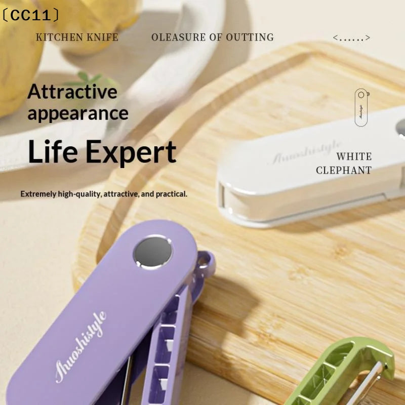 Foldable Fruit Vegetable Peeler Stainless Steel Blade Kitchen Camping Qme