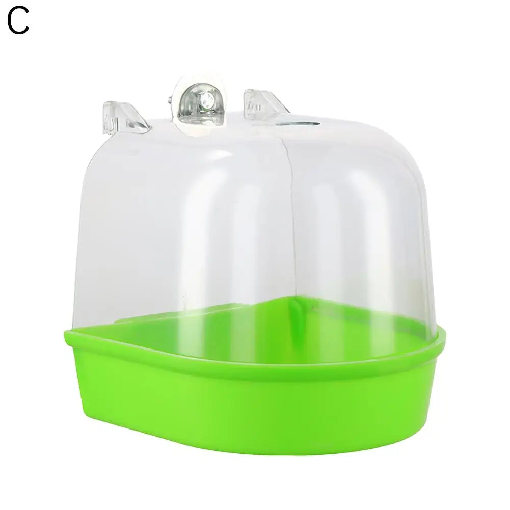 Hanging Bird Bath Is Waterproof Wear-resistant And Easy To Clean Cage-style External Bath For Birds Such As Parrots And Myn Qme green