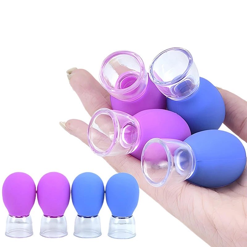 1 Natural Silicone Cupping Massage Cup Body Fac Neck Eye Vacuum Tank Qme