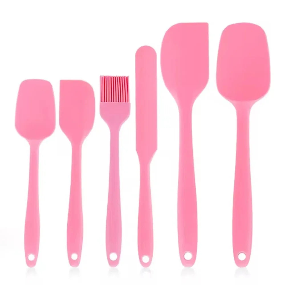 Silicone Spatula Food Grade Non Stick Heat Resistant Spatulas Turner Qme Pink