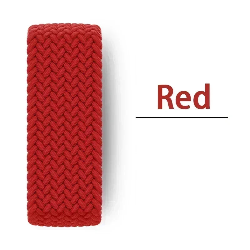 Braided Solo Strap For Apple Watch Band 45mm 49mm 44mm 42mm 41mm 40mm Nylon Correa Bracelet iWatch series 9 7 SE 6 8 5 Ultra 4 3 Qme