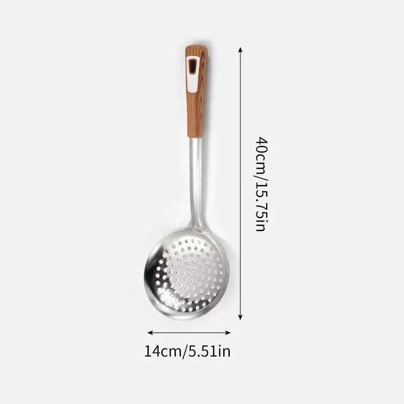 Thickened Stainless Steel Colander Filter Spoon Multifunctional Oval Qme M