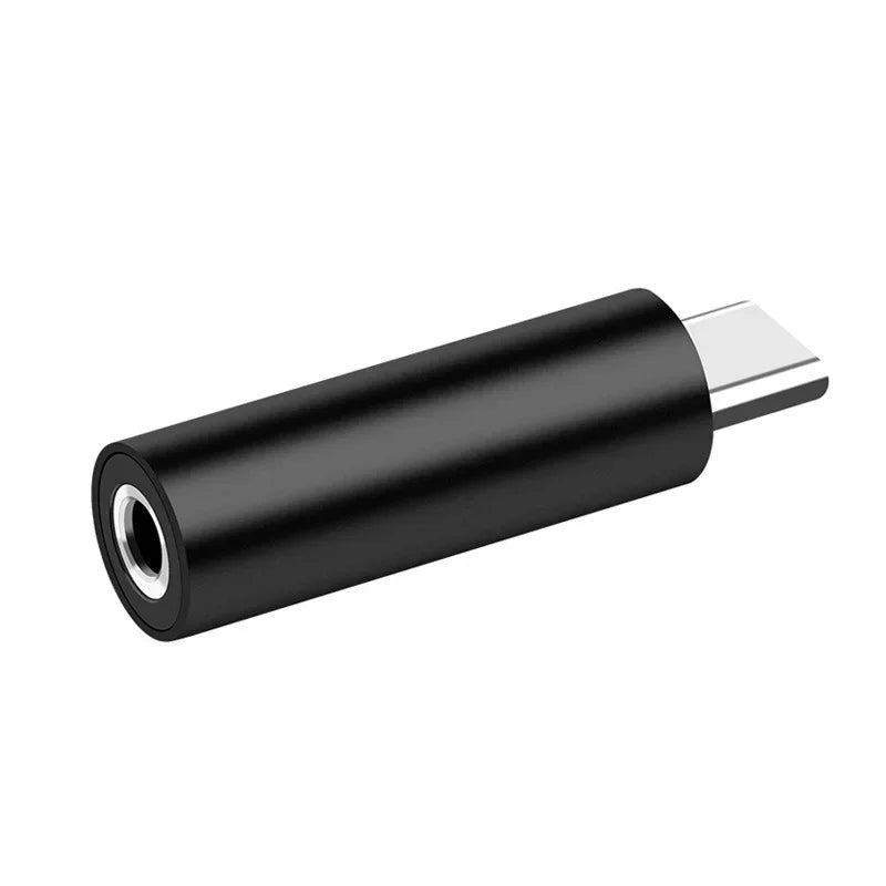 Type-C To 3.5mm Jack Converter Earphone Audio Adapter Round Aluminum Alloy Suitable for Type-C Interface Smart Phones Qme