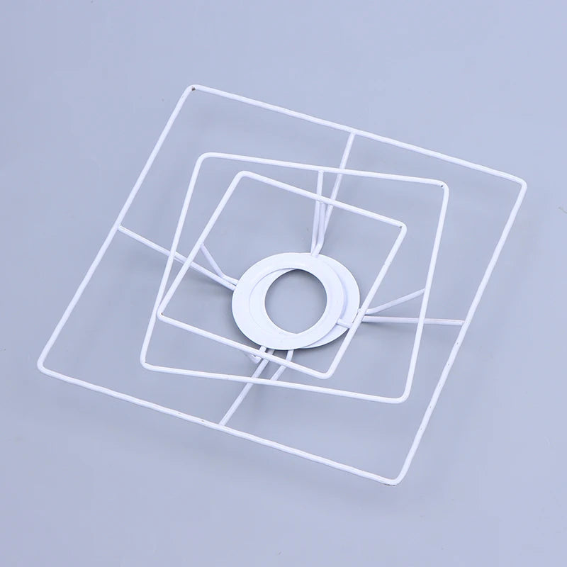 1Set Cylinder Vintage Lampshade Lamp Iron Lamp Frame Shade Accessories For E27 Lamp Socket Chandelier Qme