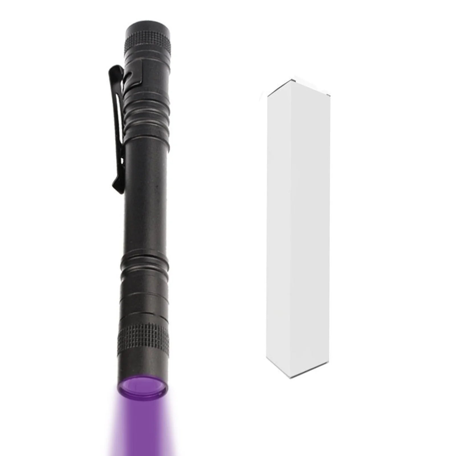 UV Black Light Flashlight Pen Light with Clip Flashlight for Hotel Inspection Dry Stain and Bed Home Outdoor Emergency Lights Qme
