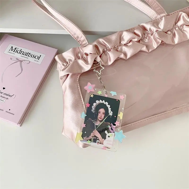 Cute Protective Pendant Card Organizer Gifts Colorful Star Photocard Qme