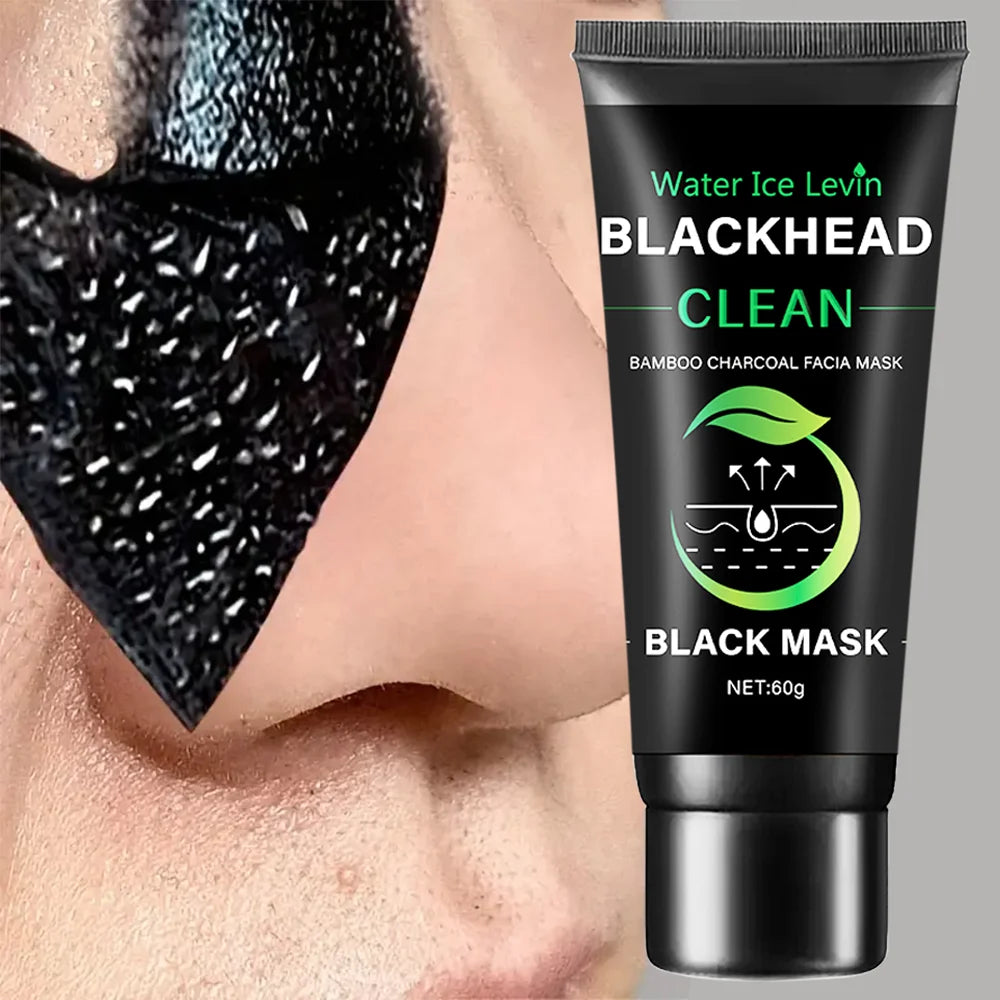 Bamboo Charcoal Fiber Mask Blackhead Removal Deep Mask Deep Cleansing Cleansing Exfoliating Mask Treatment Black Mask Qme