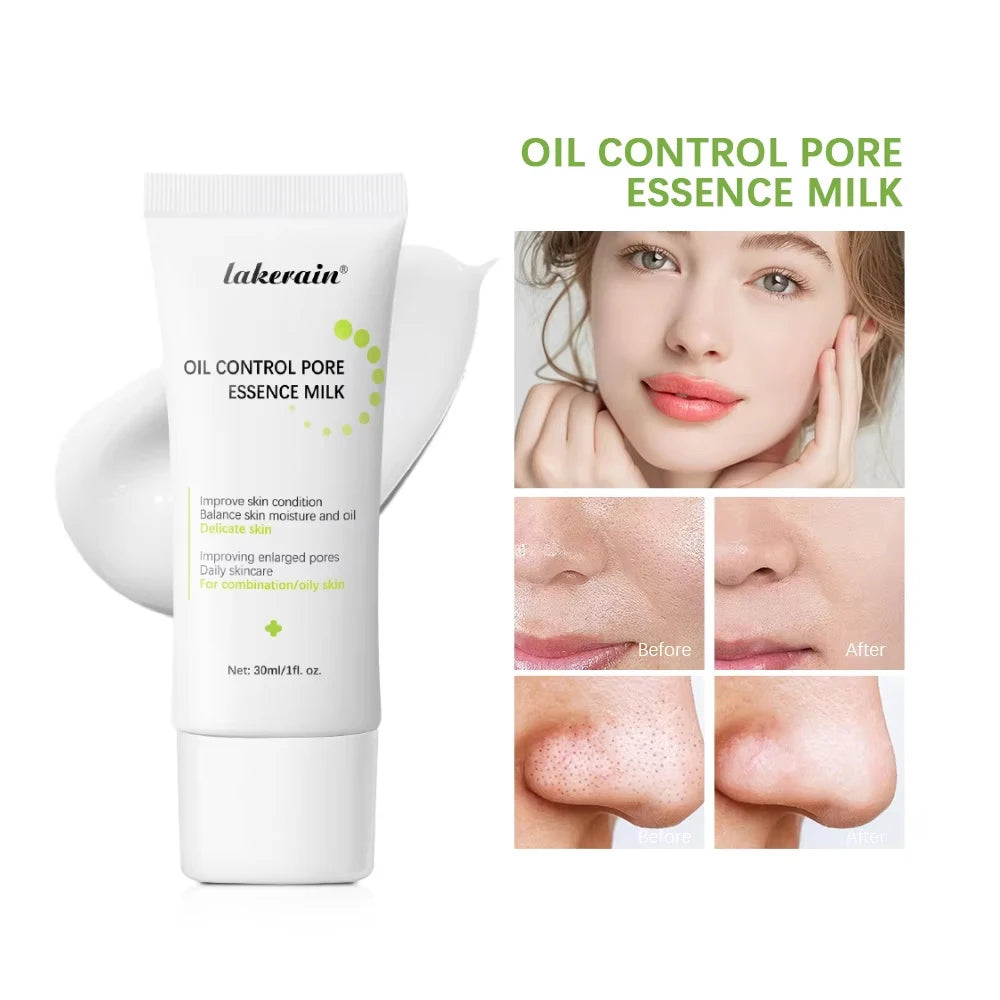 30ml Oil Control Pore Essence Milk Smoothes Pores And Moisturizes Skin With A Refreshing Non-greasy Essence Skin Care Products Qme