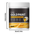 NEW Liquid Gold Foil Paint 300g Non-Fading Liquid Gold Foil Paint Metal Plaster And Wood Painting Easy To Apply Art Supplies Qme 300g