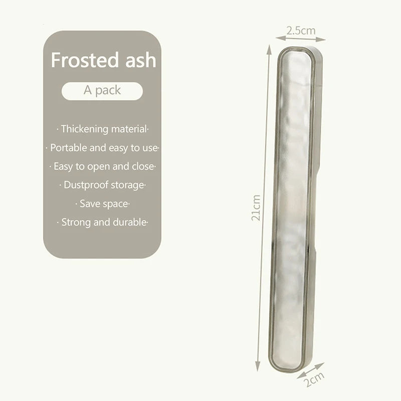 Toothbrush Storage Organizer Case Bathroom Accessories Portable Qme Gray