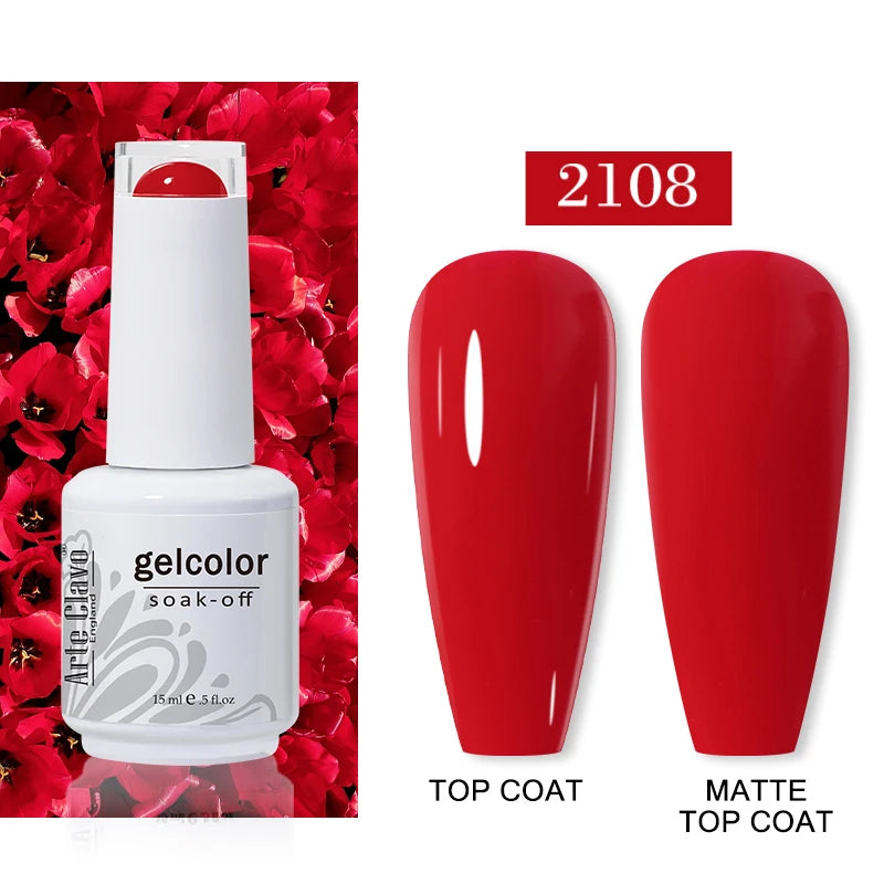Arte Clavo15ml Gel Nail Polish Art 65 Colors Colorful Soak Off UV