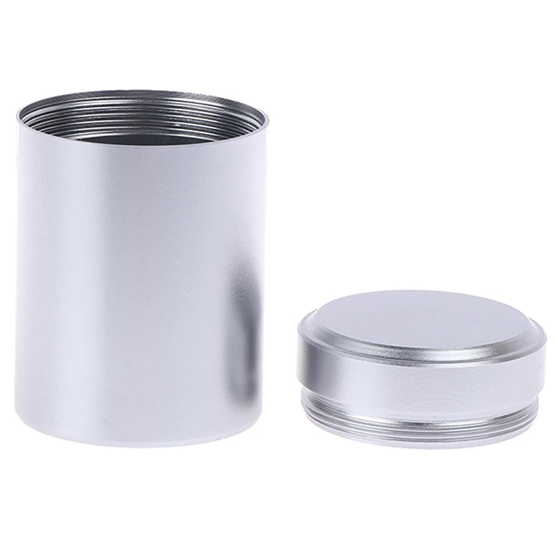 1x Silver Airtight Proof Container Alumainum Herb Stash Metal Sealed Qme