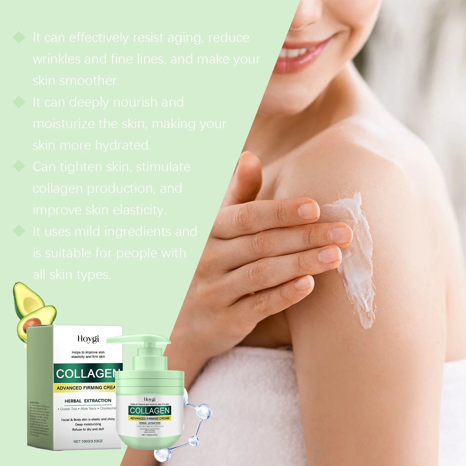 Collagen Body Cream Firming Fade Fine Lines Wrinkle Dark Spots Repairing Drying Body Brightening Moisturizing Cream Skin Care Qme
