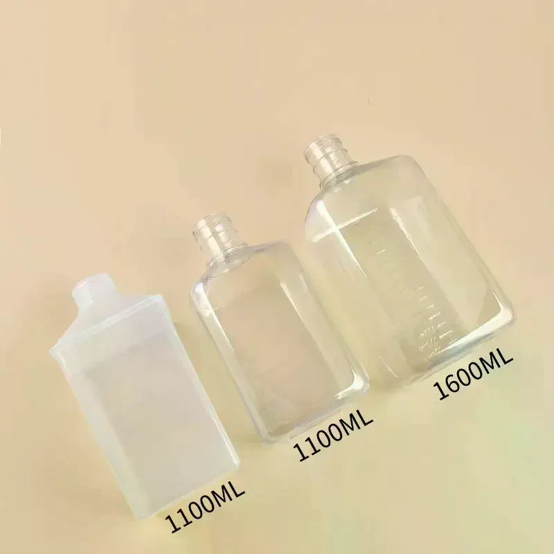 Syrup Dispenser For Coffee Bar Plastic Syrup Empty Bottles Dispenser Bottle With Lid Kitchen Container Multi-Function Qme