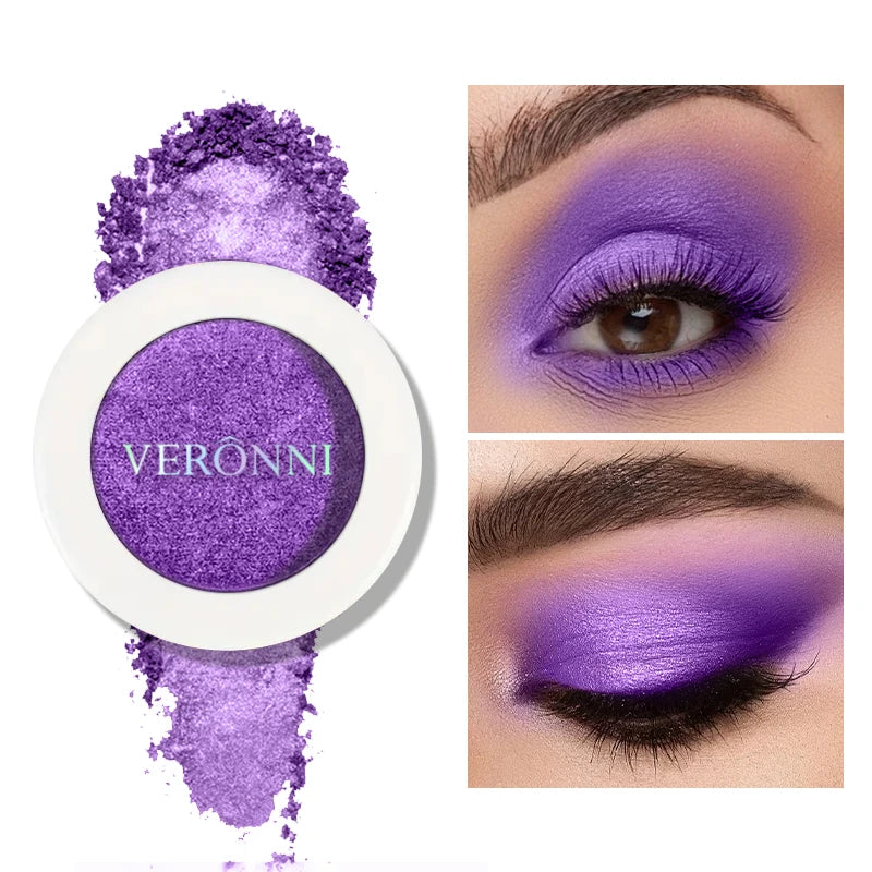 VERONNI Single Eyeshadow Matte Shimmer Glitter Pigment Waterproof Qme 113
