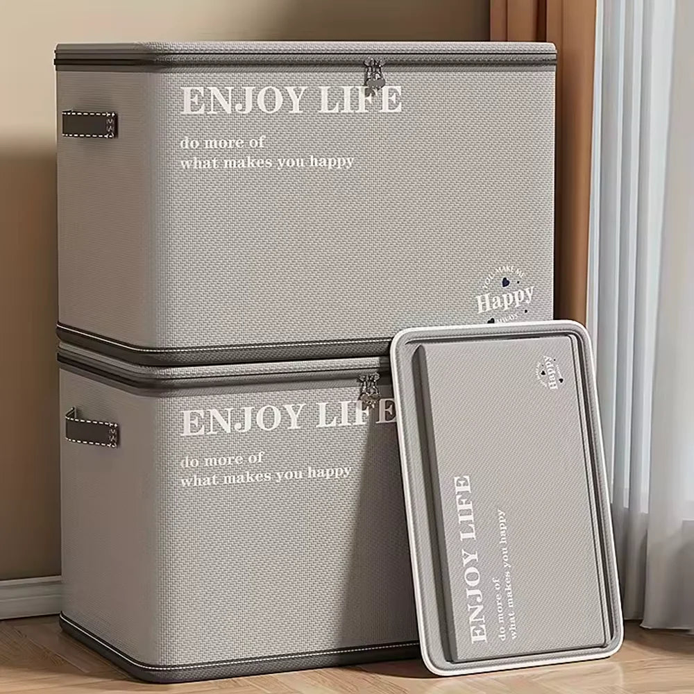Heavy Duty Large Capacity Storage Box, Car Trunk & Home Wardrobe Clothes Quilt Organizer Moving Bag Container Bin Qme