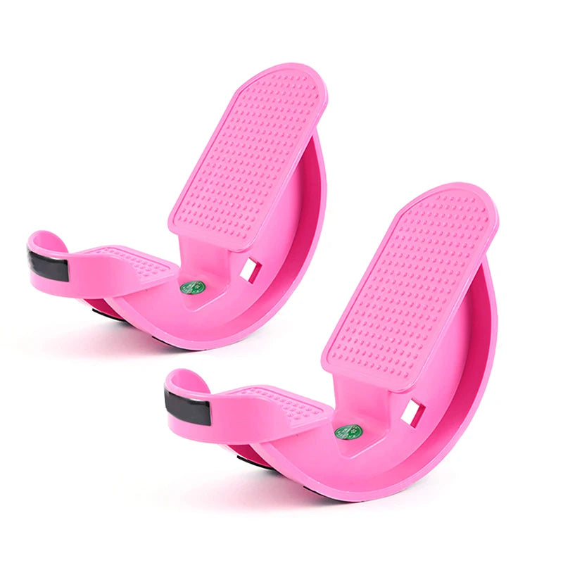 1 Foot Rocker Elastic Plate Calf Stretch Ankle Achilles Tendon Qme 2PCS Pink