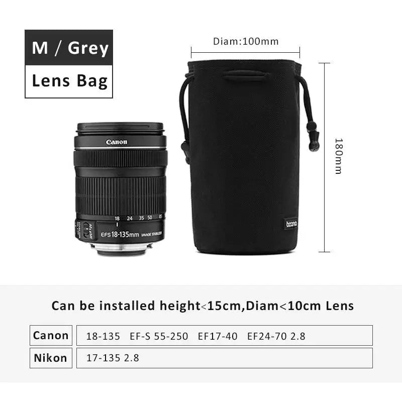 Camera Lens Bag Waterproof Organizer Photographers Travel Hiking Qme A4