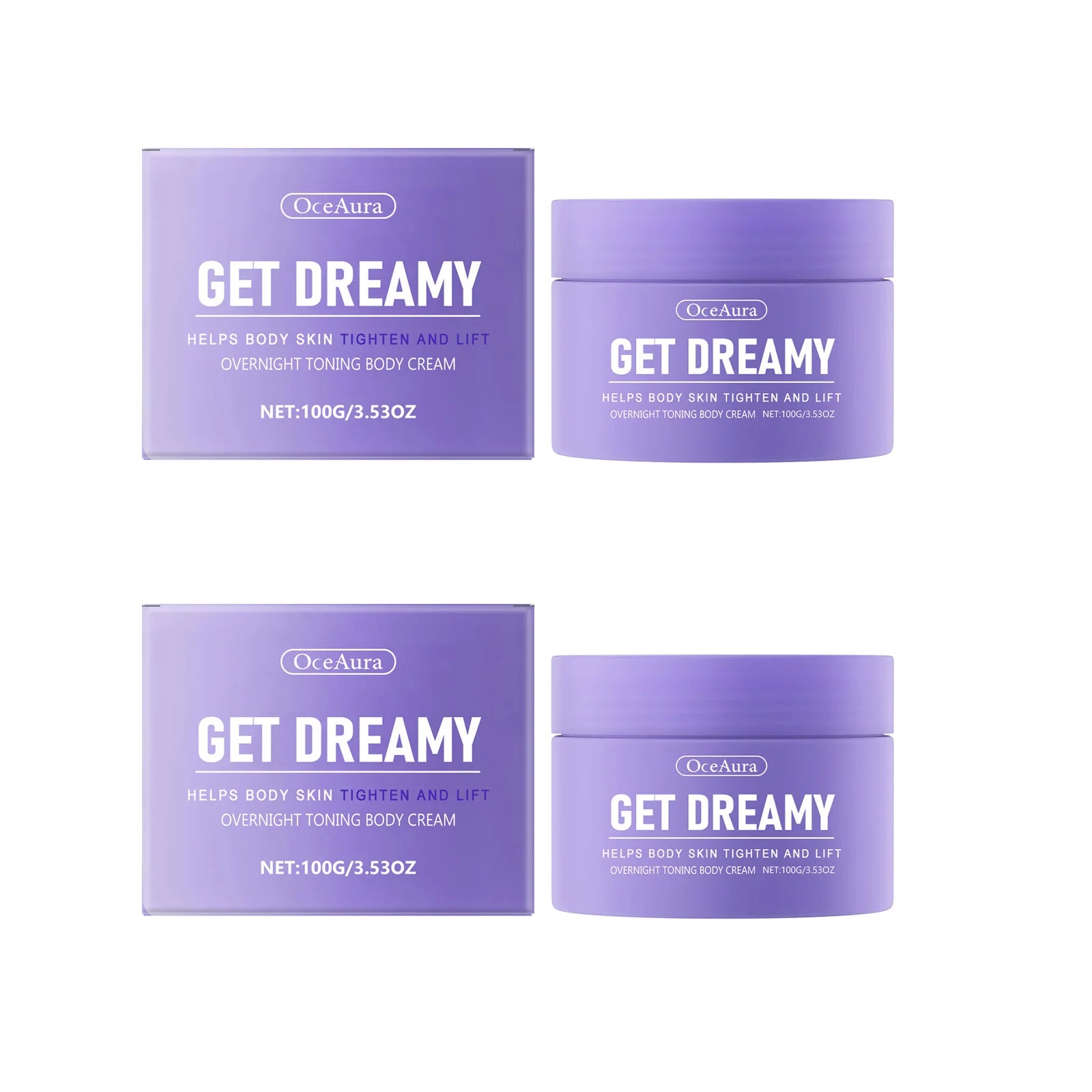 Body Shaping Cream Firming Lifting Moisturizer Skin Improving Sagging Tightens Skin Contours Smooth Massage Body Sculpting Cream Qme 2 x 100g Boxed