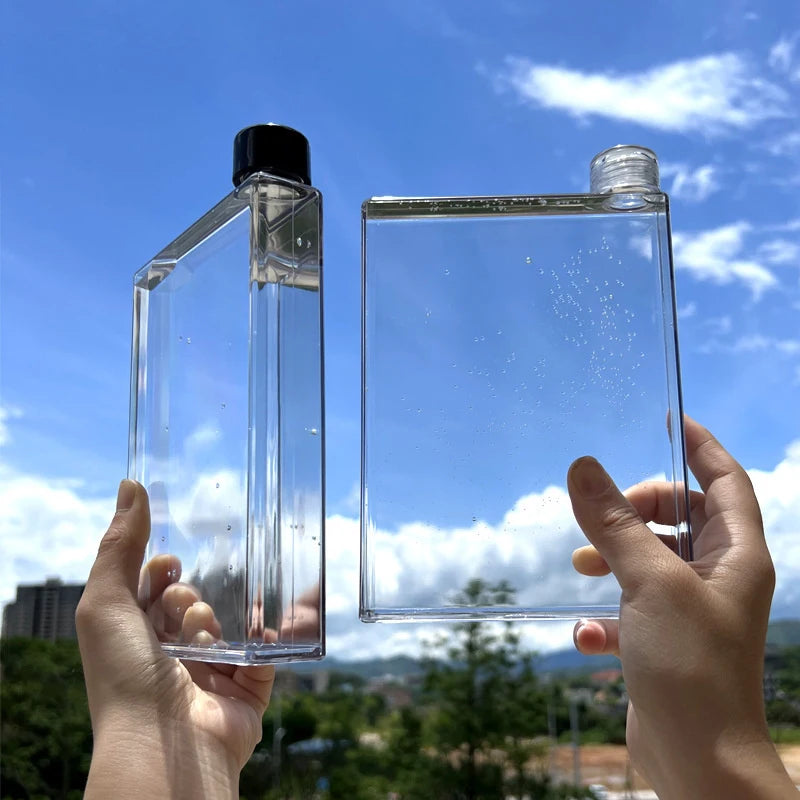 Outdoor Square Water Bottle Temperature Resistant Flat Cup Qme