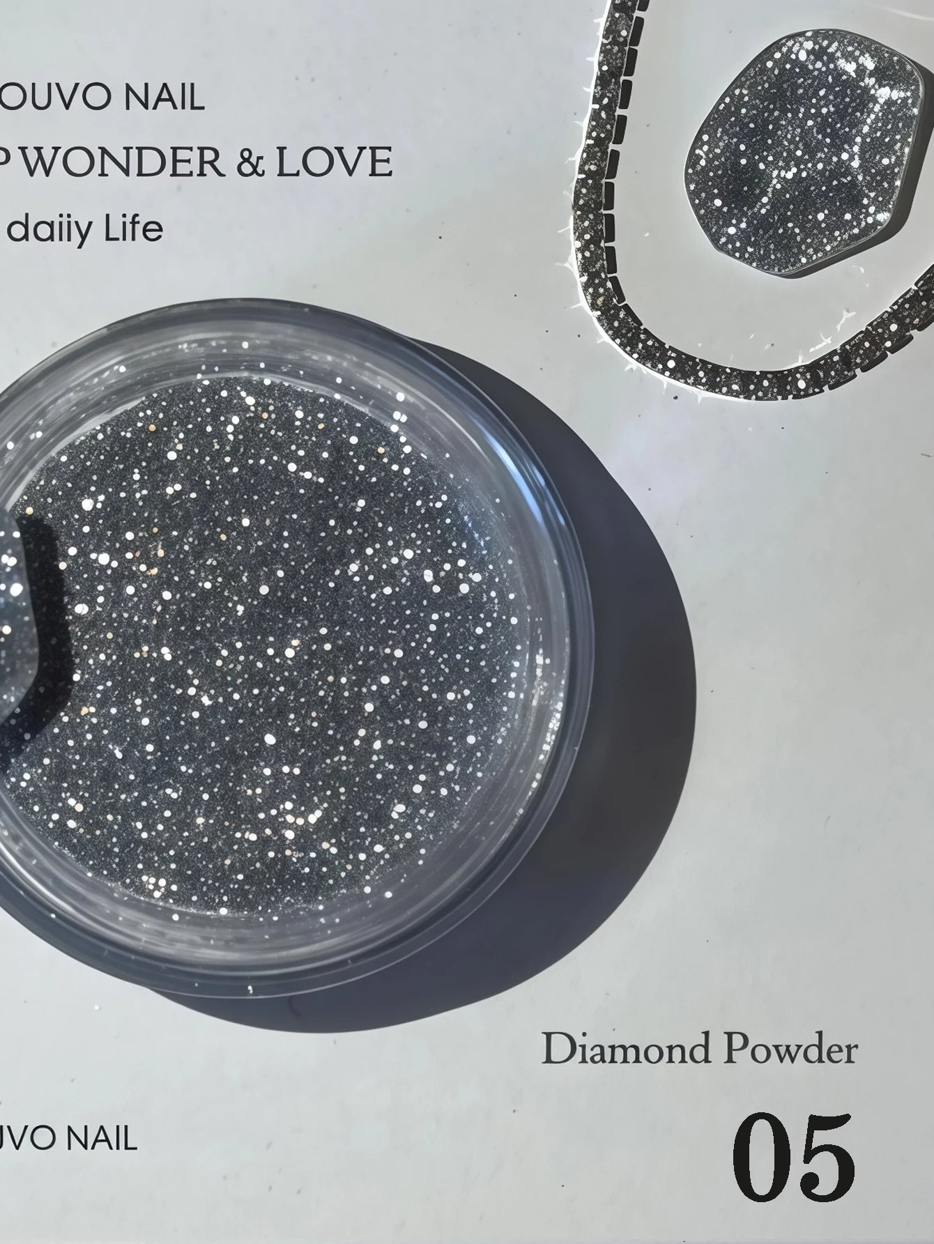 1 8-piece Y2K Colorful Glitter Nail Powder Sparkling Diamond Laser Qme 05