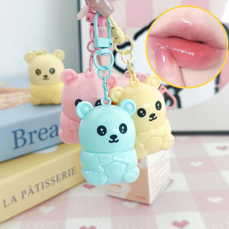 Cute Bear Fruit Lipstick Deep Moisturizing Care Lip Skin Prevent Dry Qme