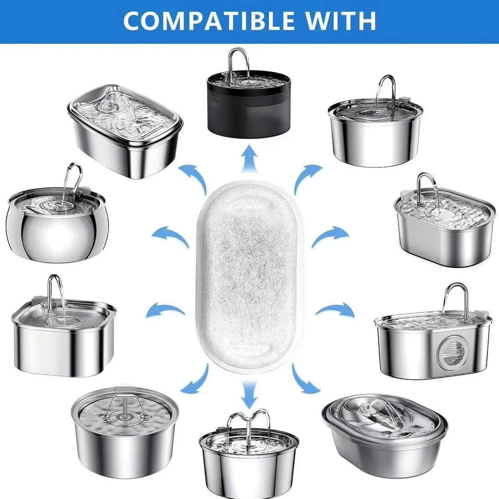 Cat Water Fountain Filter 12-Set Replacement Home Daily Supplies Qme