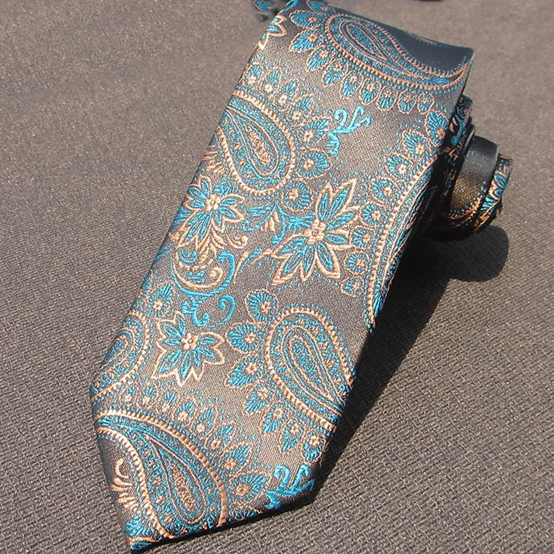 Men Jacquard Tie Floral Necktie Accessories Daily Wear Shirt Suit Qme COLOR3