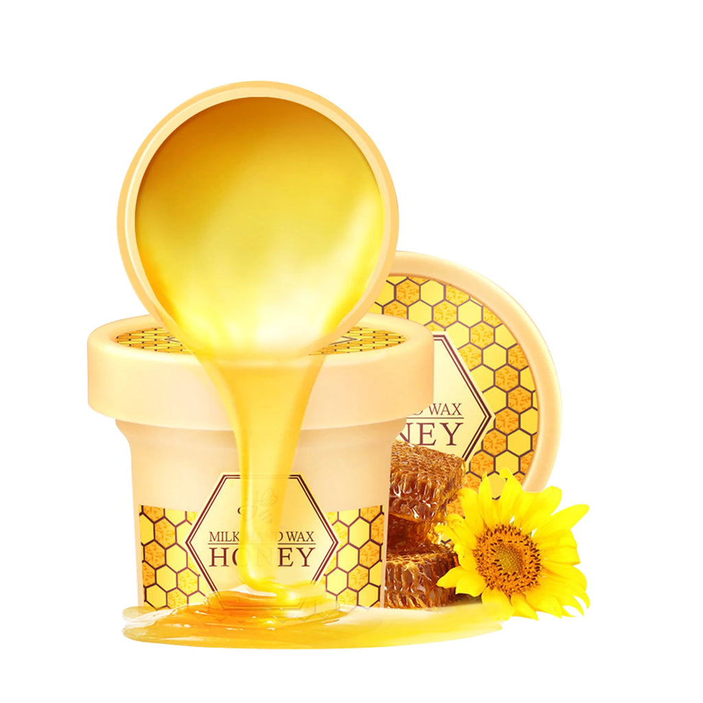 Milk Honey Hand Wax Brightening Moisturizing Repair Exfoliating Peel Off Mask Dead Skin Removal for Soft Smooth Hands Care Qme 120g Boxed