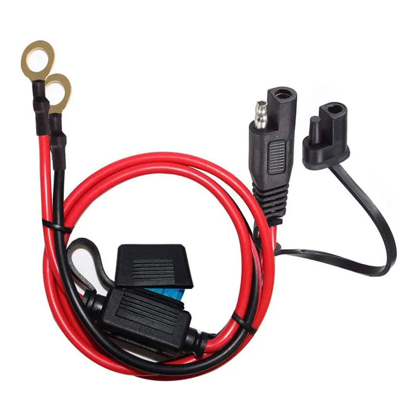 O-type Terminal to SAE Plug Line Automotive DIY Cable Connector 10AWG about 68cm Battery SAE DIY Cable Professional DC Power Qme 10AWG 0.6M