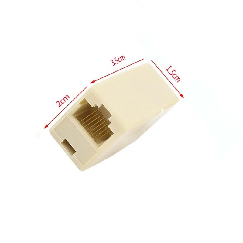 ESCAM CAT5 CAT5e Ethernet Adapter 8P8C RJ45 Connector Network Extension Cable Adapter for Ethernet Cable Female to Female Qme