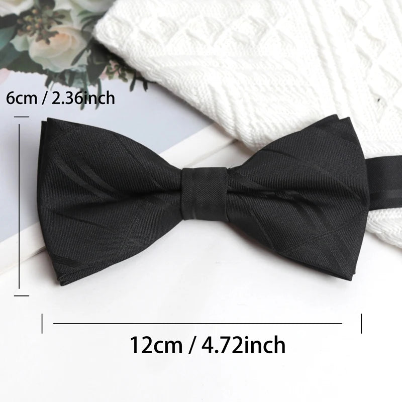 Bow Ties Butterfly Party Wedding Men Tie Black Adjustable Bowknot Qme