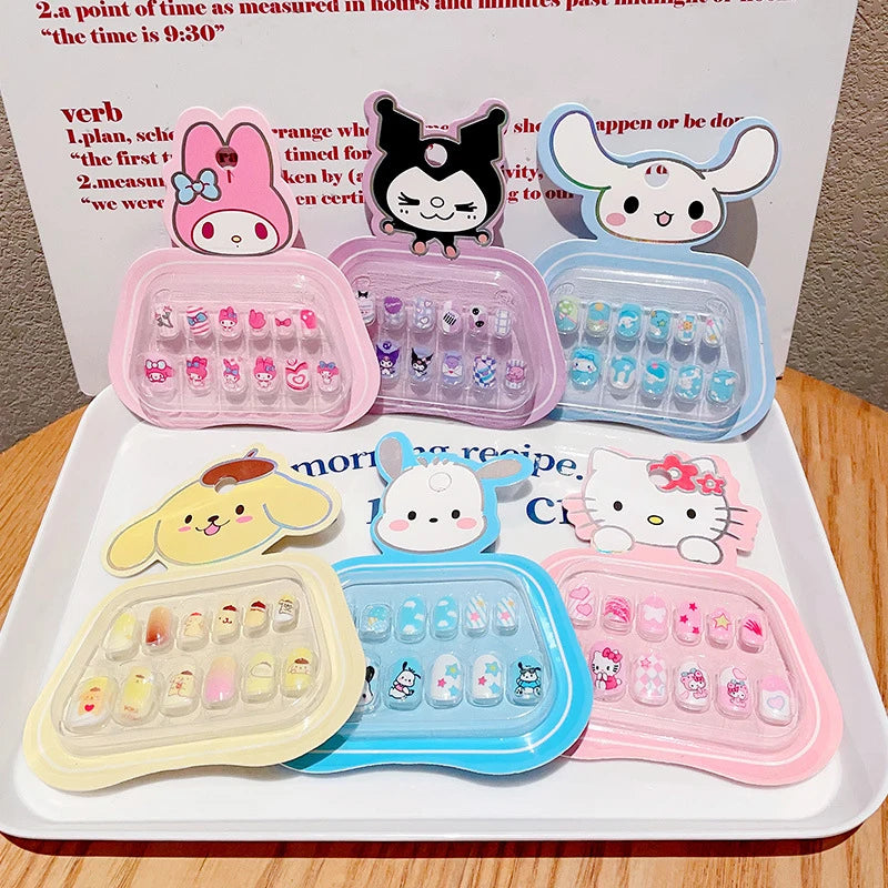 Hello Kitty Kuromi Nail Stickers Safe, Non-Toxic, Odorless Nail Decals New Removable Stickers Qme