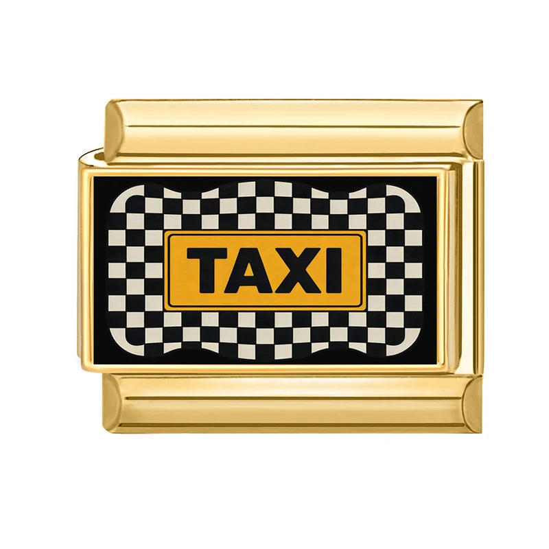 Gold Retro Black Trumpet Zebra Cow Piano Italian Charm Link Fit