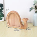 Wooden Animal Piggy Bank Transparent Cat Elephant Dinosaur Wood Qme Whale