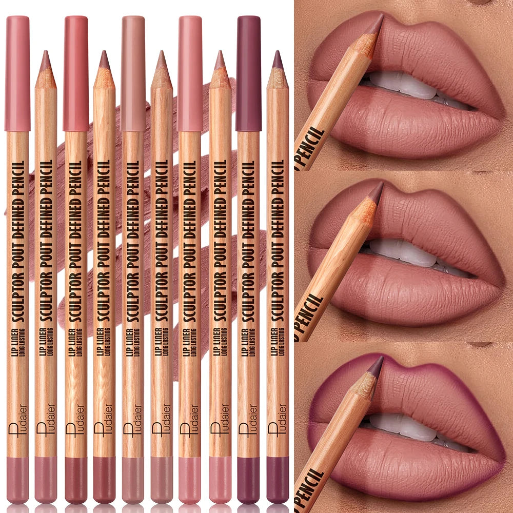 Matte Creamy Lip Liner Pencil Define Lips Natural Plumping Long Qme