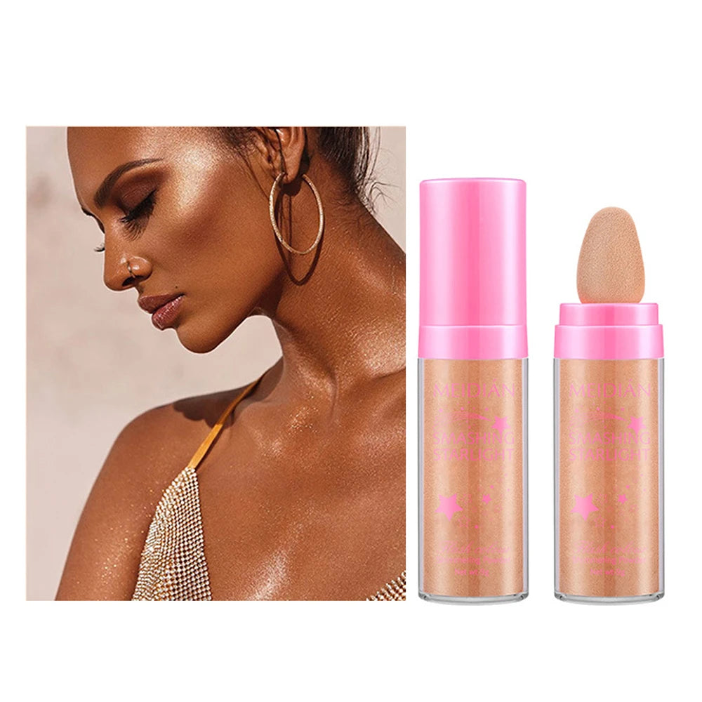 Shining Gloss Pat Powder Waterproof Sweat Proof Suitable Body Hair Qme