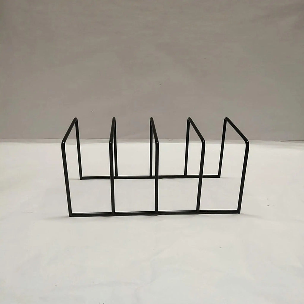 Record Holder Albums Black Iron Book Organizer Rack File Folder Qme