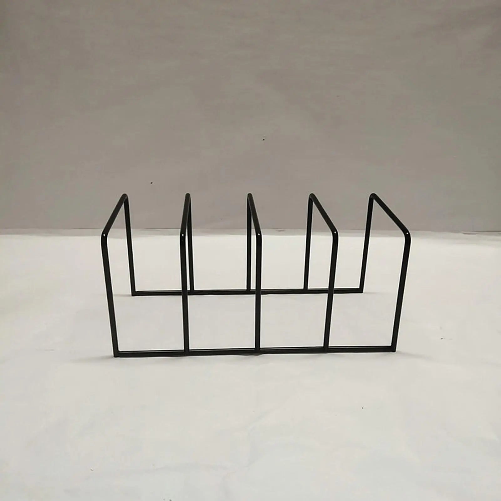 Record Holder Albums Black Iron Book Organizer Rack File Folder Qme