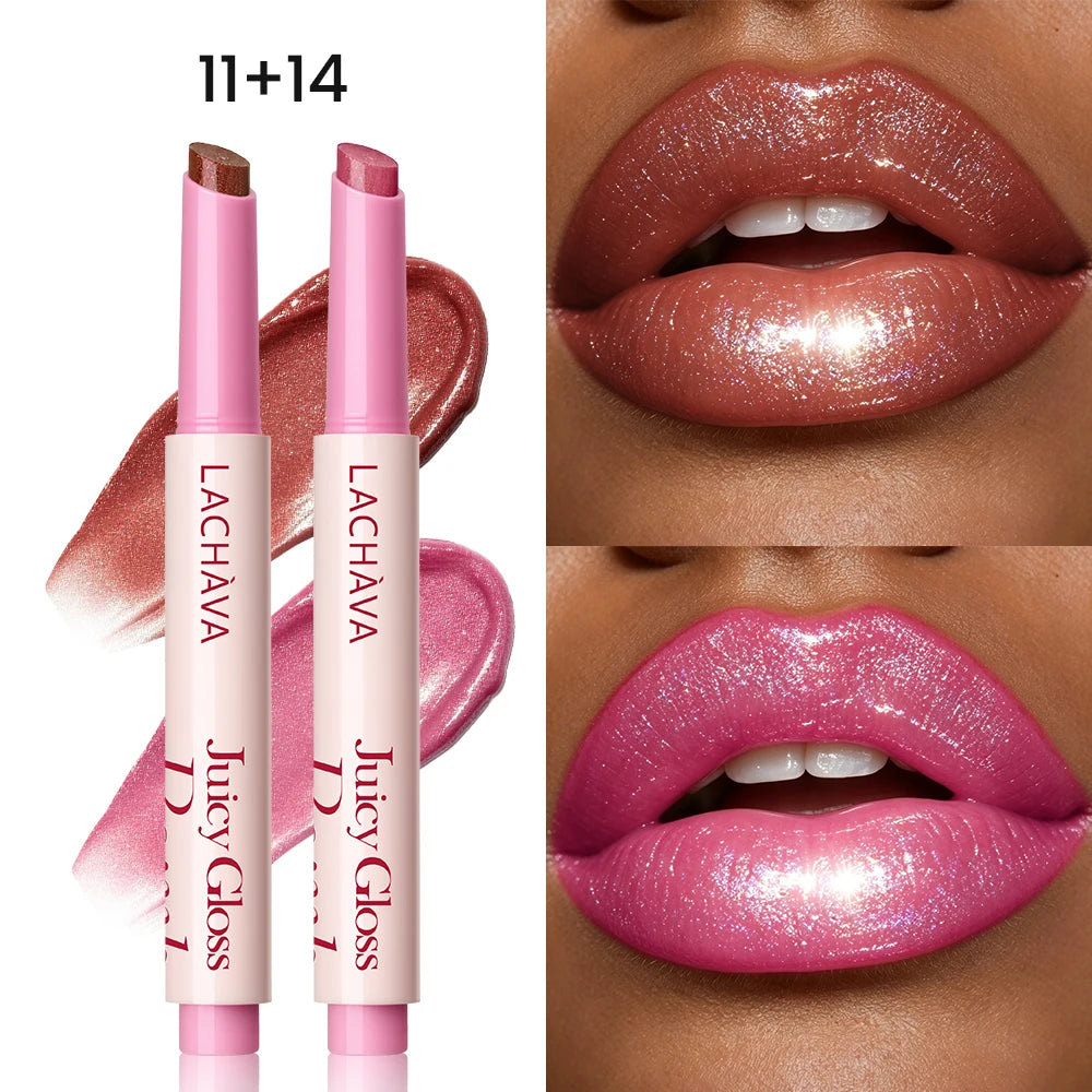 Shimmer Glitter Plumping Lip Gloss Long Lasting Hydrating Non-sticky Qme 11-14
