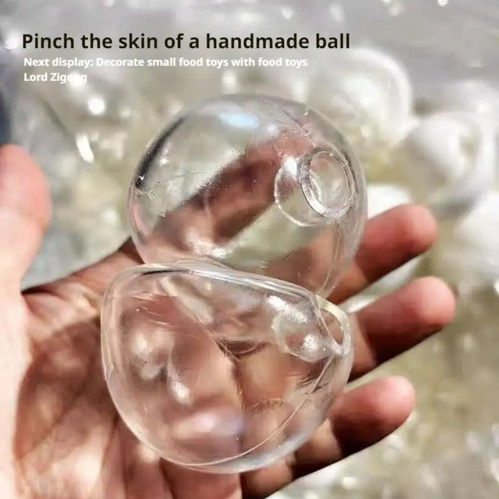 DIY Empty Ball Shell for Handmade Squishy Toy Clear Soft Rubber Skin for Maltose Squeeze Ball Creative Stress Relief Toy Qme