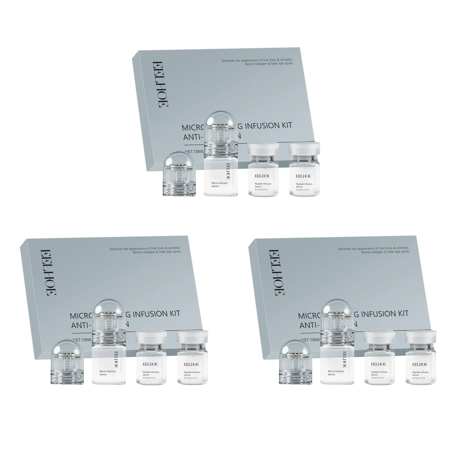 Hyaluronic Acid Facial Kit Hydrating Serum Roller Delicate Firming Facial Skin Smoothing Nourishing Skin Daily Care Essence Set Qme 3 Sets