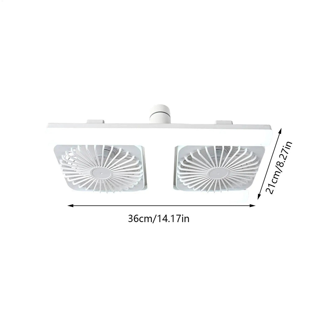 Lightbulb Fan 3-Speed Remote Control Adjustable Angle Powerful Small Ceiling Fans Light Bulb For Home Dorm Office Apartment Qme