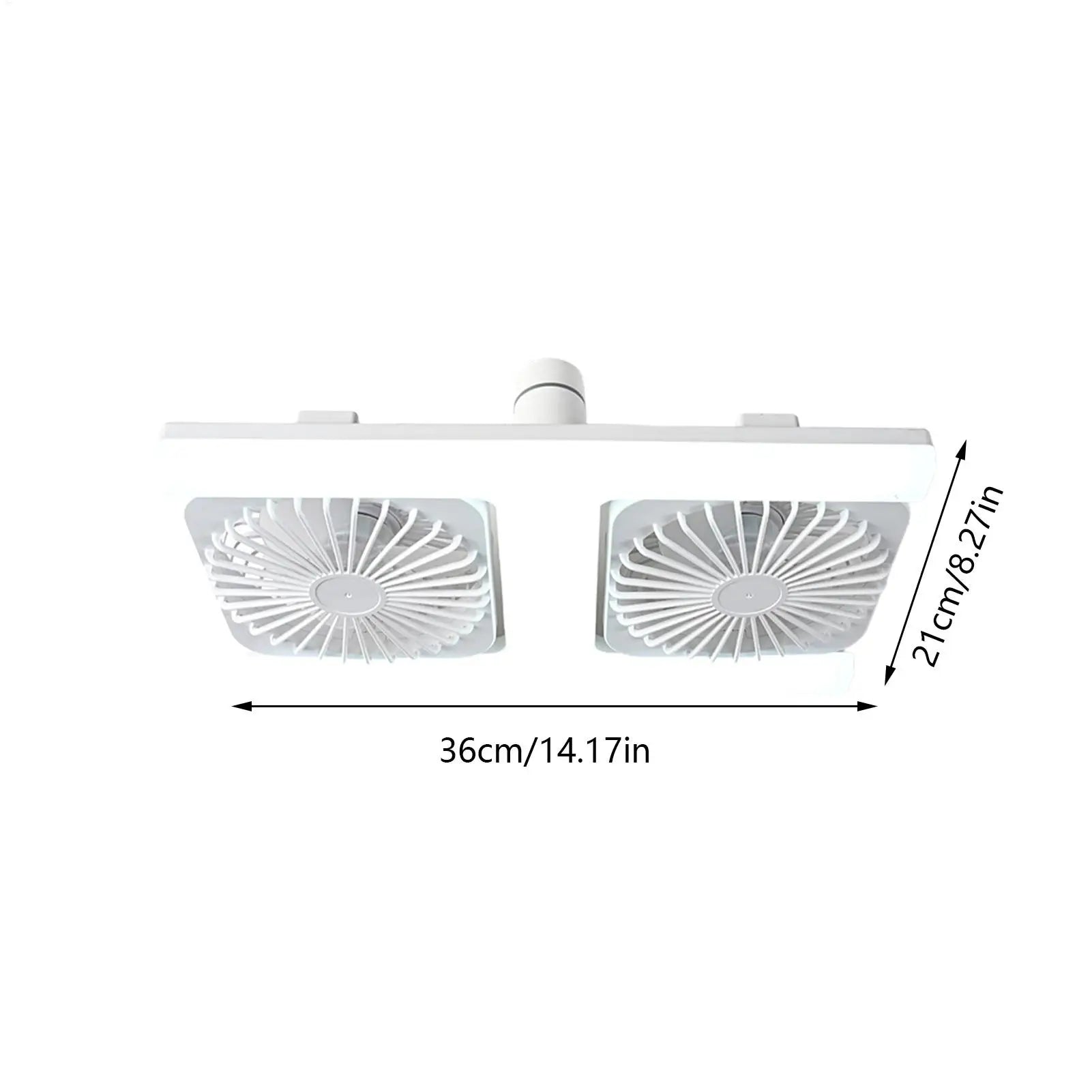 Lightbulb Fan 3-Speed Remote Control Adjustable Angle Powerful Small Ceiling Fans Light Bulb For Home Dorm Office Apartment Qme