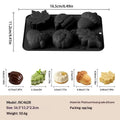 Silicone Fall Baking Mold Non Stick 6 Cavity Pumpkin Leaf Acorn Qme one size B