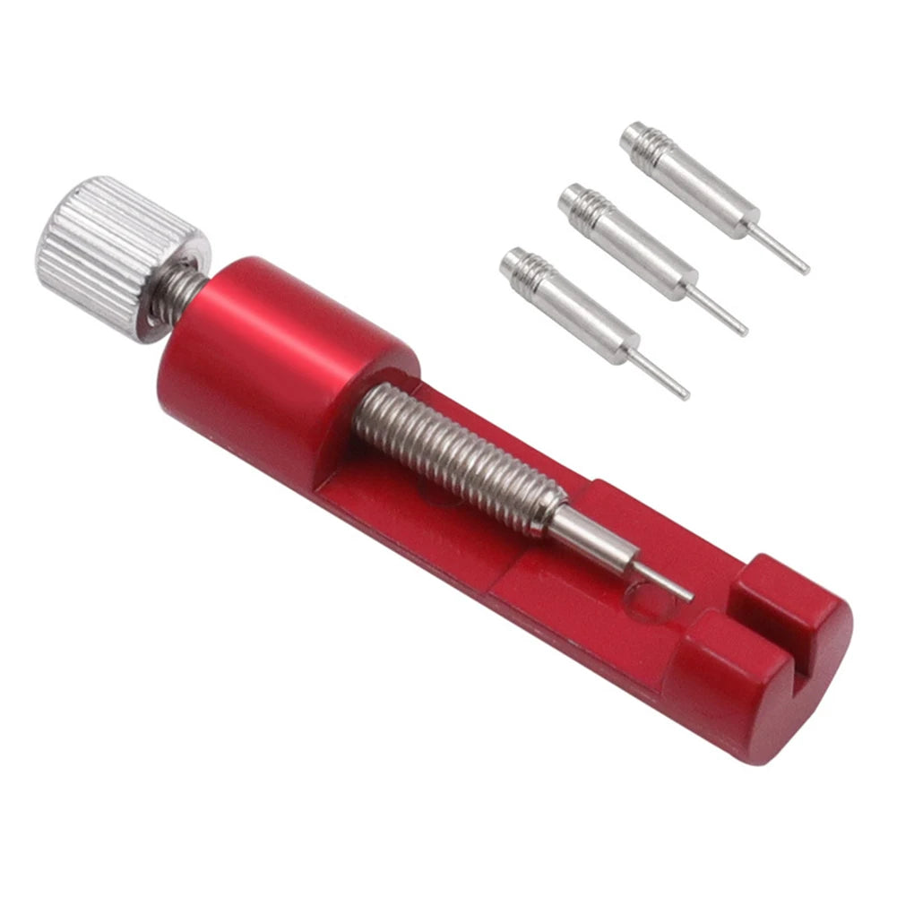 Adjustable Metal Watch Strap Tool Watch Repair Tool With Watch Pin Band Link Pin Tools Remover Watch Accessories Qme Red