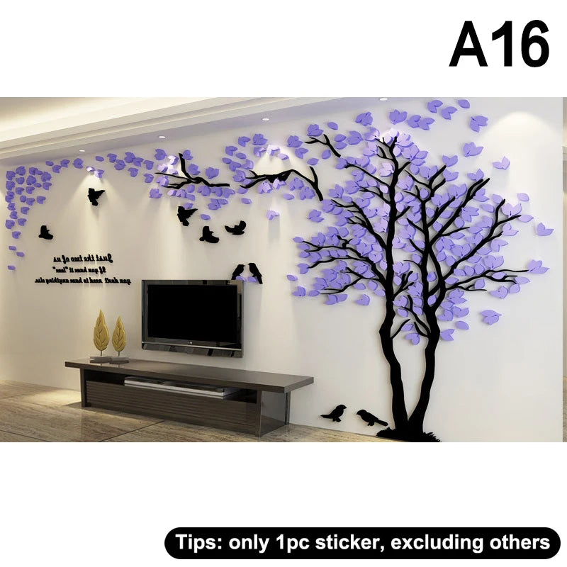 Self-adhesive Home Background Wall Decal Stickers Decoration Bedroom Qme A16
