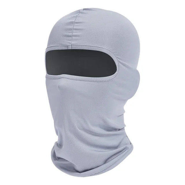 Balaclava Full Face Mask Hiking Cycling Camping Hunting Airsoft Cap Bike Head Cover Summer Men Women Ski Mask Hiking Scarves Qme Light Gray